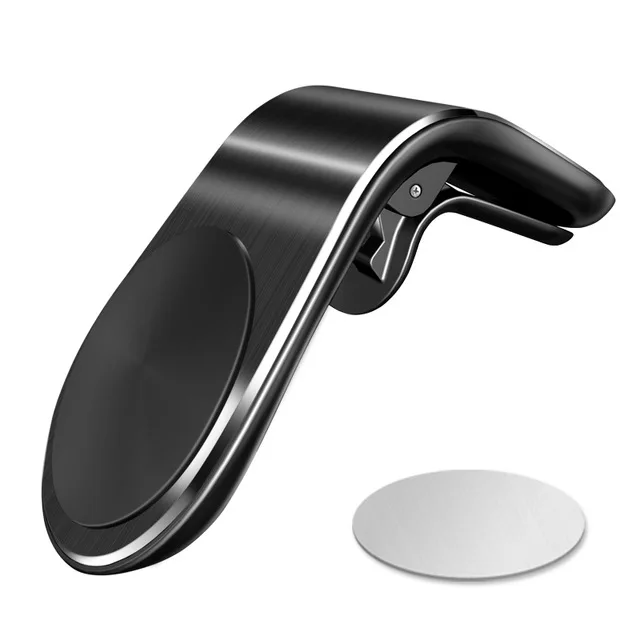 Cohai металлический магнитный автомобильный держатель для телефона, мини Крепление на вентиляционное отверстие, Магнитная подставка для мобильного телефона для смартфонов iPhone Xiaomi в автомобиле - Цвет: Black