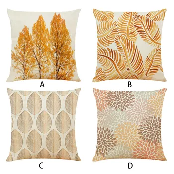 

Geometric Home Decor Cushion Cover Fall Autumn Leaves Pillowcase Throw Pillow Covers Pillow Home Decor Pillowcover COVER 730