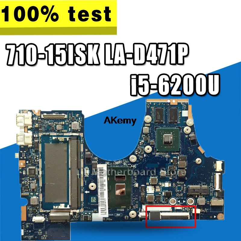 710-15материнская плата для For Lenovo Yoga 710-15isk 710-15ikb BIUY2_Y3 LA-D471P материнская ноутбука I5-6200U