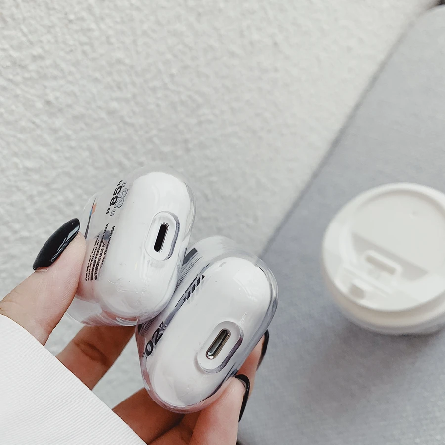 Роскошный уличный чехол с bluetooth-гарнитурой для Airpods pro 3 2 1 прозрачные аксессуары для наушников Мягкий чехол из ТПУ белая сумка