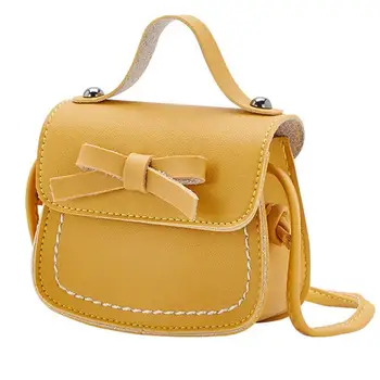 

Lovely Solid Color Faux Leather Flip Cover Girl Kid Handbag Shoulder Bag Pouch HOT