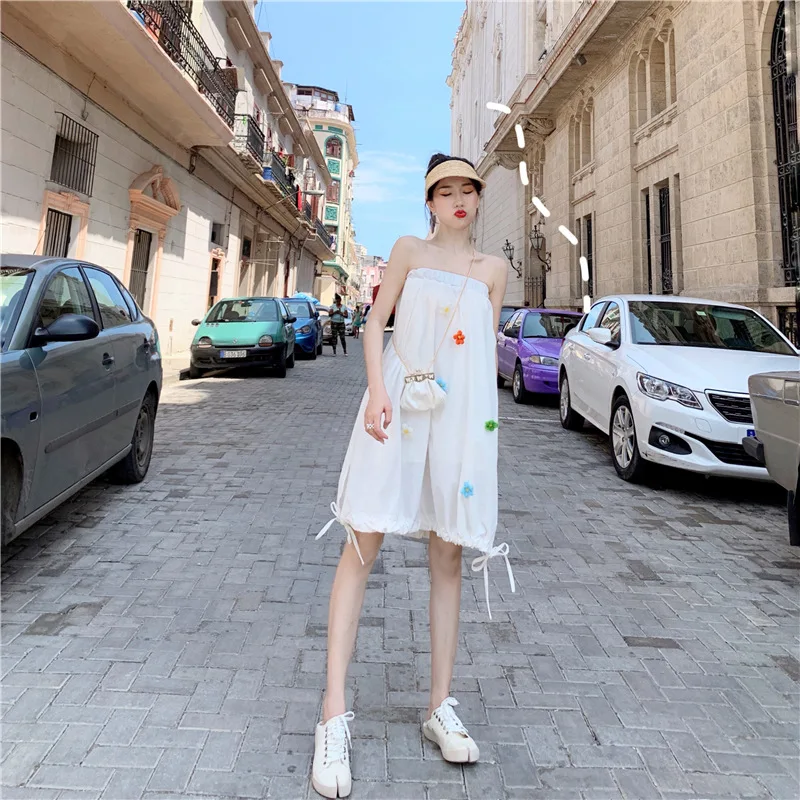 

Photo Shoot ~ Small fafat T-shirt + High-waisted Slimming Drawstring Weep Yafeng Skirt Tee Dress