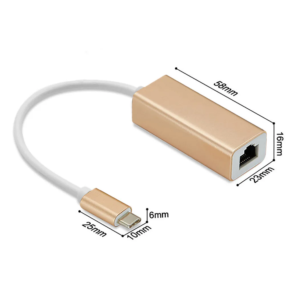 USB C для RJ45 Ethernet адаптер USB 3,1 type C сетевой адаптер 1000 Мбит/с