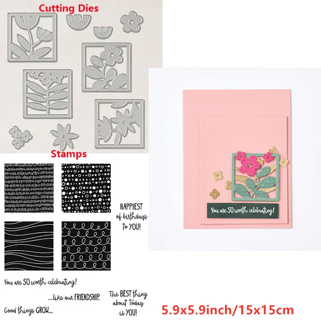 Cooking Tools Flowers  Trees Stars Cats Sending Hugs Transparent Clear Stamps And Dies for DIY Scrapbooking Craft Cards 2021 New 10