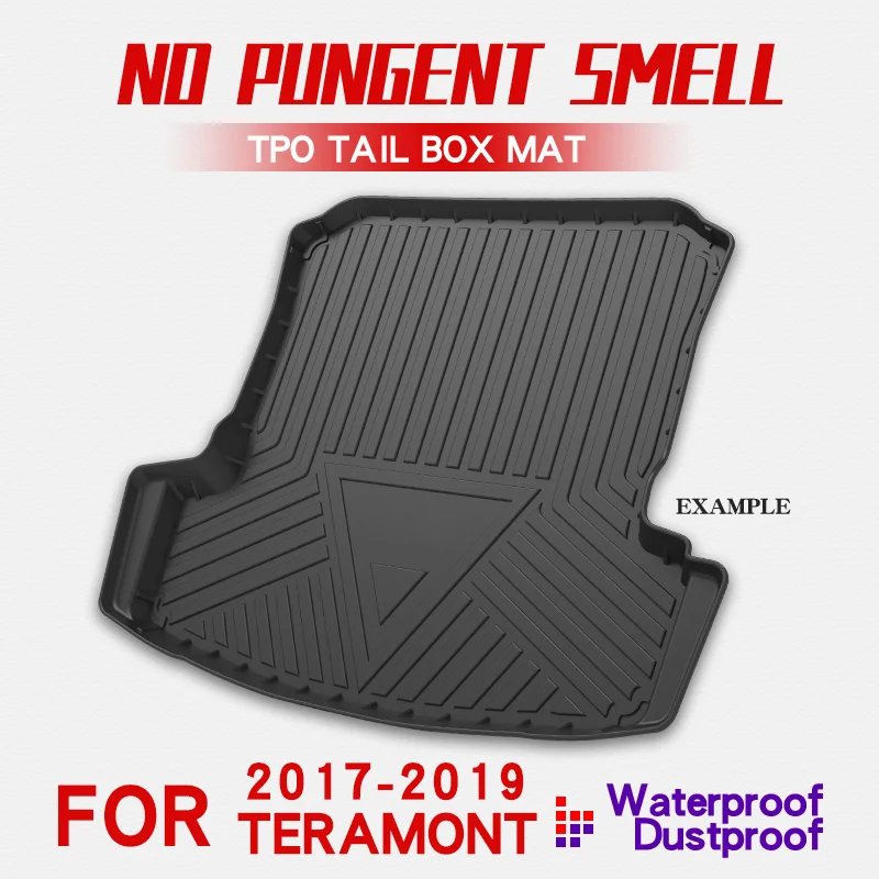 

TPE Material All-Weather Car Trunk Floor Mat Cargo Liner Rear Cargo Tray Black Protector for Volkswagen Teramont 2017-2019
