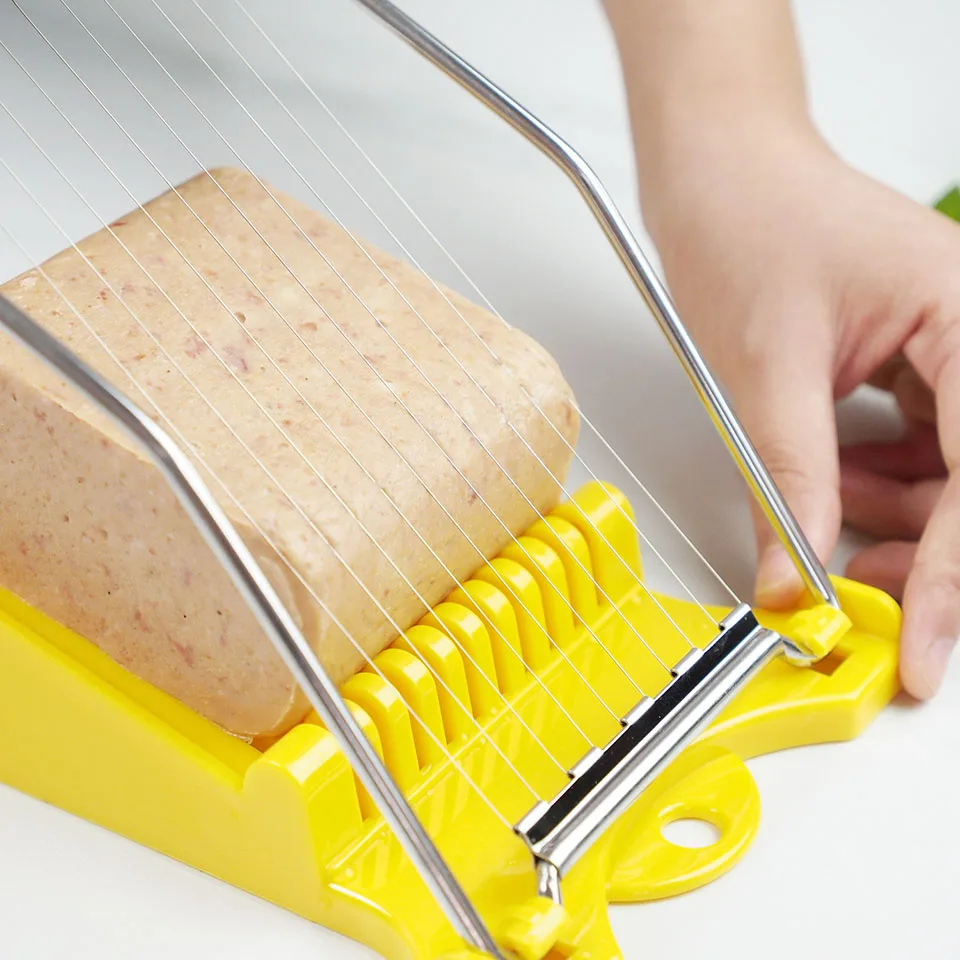 Fiambrera de carne, 10 cables de acero inoxidable, aparato cortador de cocina para comida, queso, huevo, verduras, comida ligera, Sushi