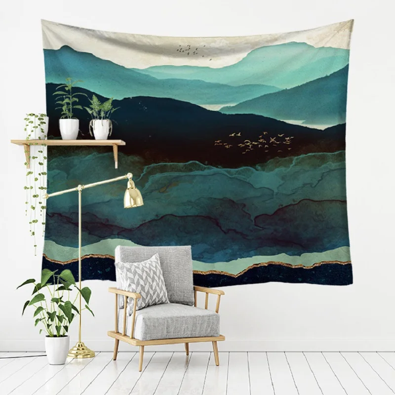Wall Hanging Tapestry Natural Forest Decoration Tarpaulin Beach Towel Yoga Mat Wall Hanging Fantasy Wall Art Decoration Blanket