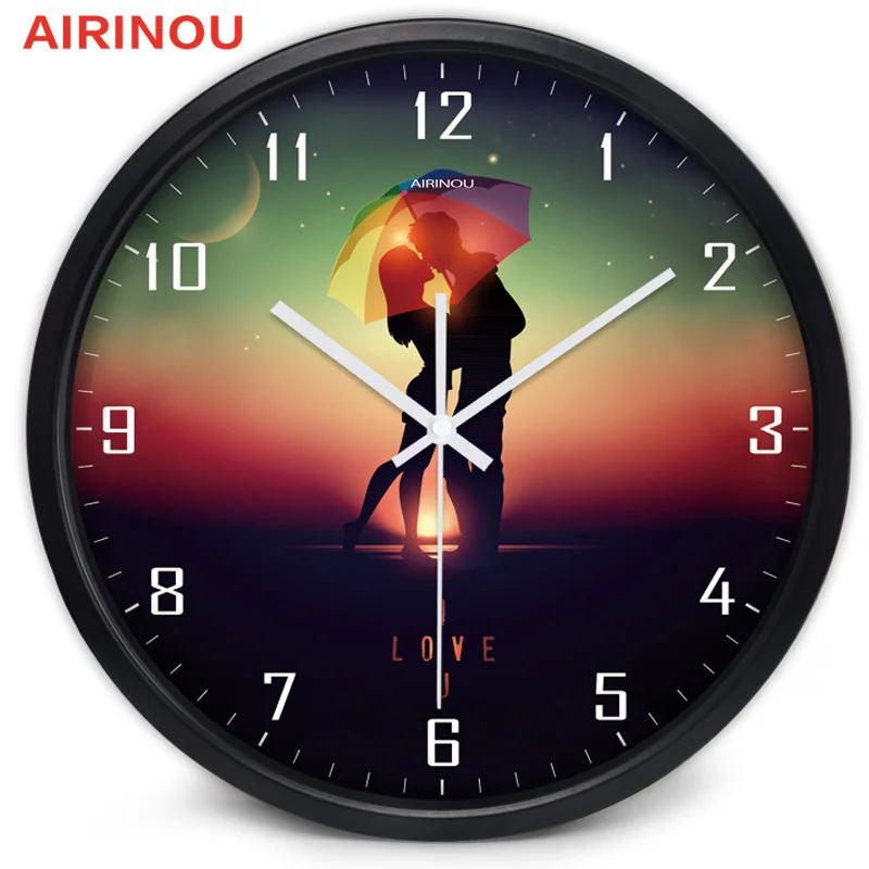 New Just merry gift New house Gift Glass Wall clock, no ticking soundWall Clocks AliExpress