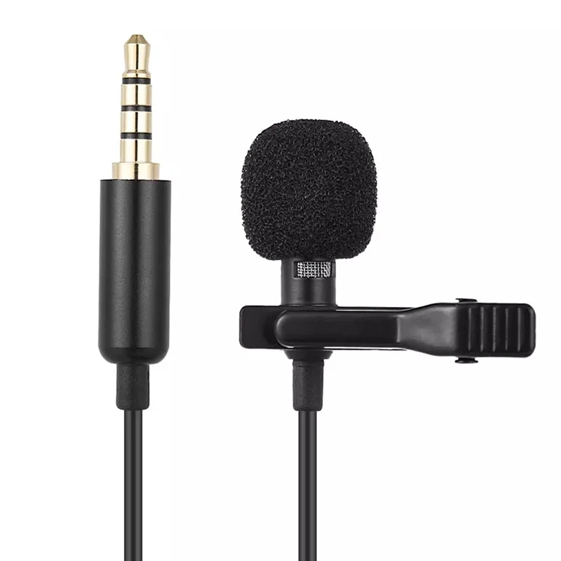Micrófono metálico omnidireccional Lavalier de 3,5mm, Mini micrófono de Audio para ordenador, portátil y teléfono móvil