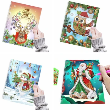 

A4 Notebook DIY Christmas Creative Special Shaped Diamond Painting Notebook Diary Book Diamond Embroidery Cross Stitch Craft