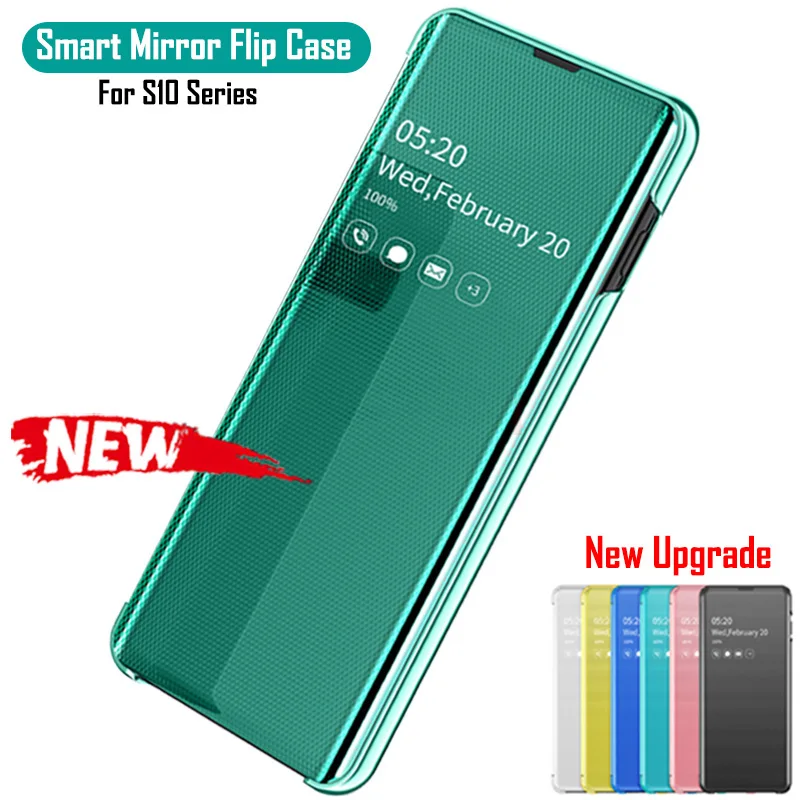 Умный зеркальный флип чехол Lamorniea для Samsung Galaxy S10 S8 S9 Plus S10e S7 Edge Note 8 9 A50 A30 A70 A7 2018 A750