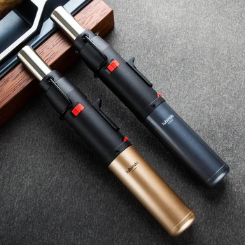 

LUBINSKI Cigar Tool BBQ Torch Windproof Cigar Lighter 1 Flame Jet Cigarette Lighters Refillable Adjustable Lighter For COHIBA