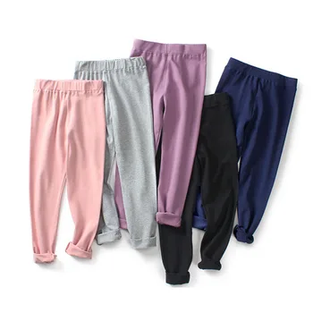 

Girls clothes Slim movement pants Korean version Solid color leggings tight-fitting in Older children students quality clothing