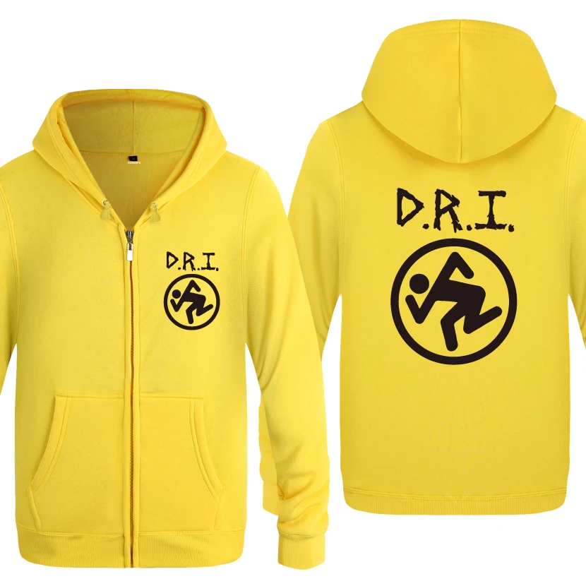 D.R.I Rock толстовки для любителей музыки мужские мужская молния с капюшоном флисовые толстовки кардиганы - Цвет: HUAY HET
