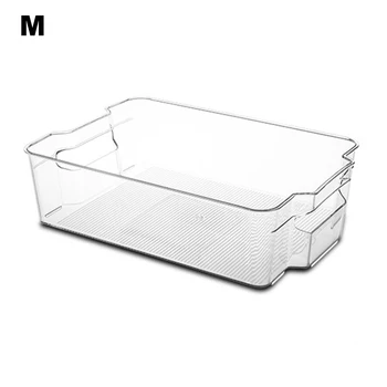 

Stackable Multifunction Refrigerator Storage Box Clear For Kitchen Home Freezer Case With Carrying Handles Vegetable Fruit