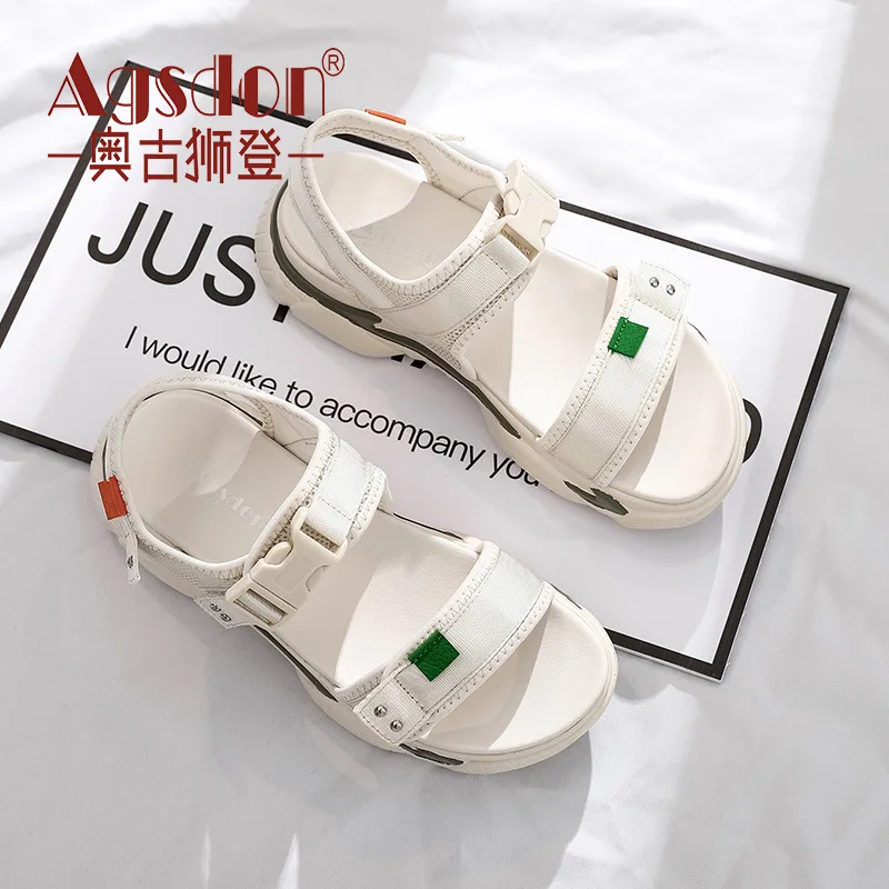 

Online Celebrity Dad Shoes 2019 Summer New Style Cool Shoes INS Cool GIRL'S Buckle Students Sports Extra High Thick Bottomed San