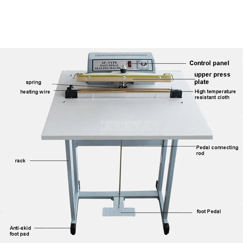 Length 40cm Sleeve Sealing Machine Plastic Wrap Sealer Shrinking Machine Foot Pedal Plastic Sleeve Sealing Making Machine SF-400