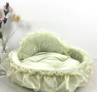 Sweet Lace Princess Dog Bed Cat Nest Puppy Soft Puppy Teddy Pet Bed Suitable for Small and Medium Dogs and Cats Sofa Kennel - Цвет: as picture