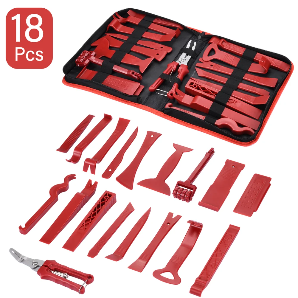 

18pcs Car Disassembly Tool DVD Stereo Refit Kit Interior Hard Plastic Trim Panel Dashboard Installation Removal Hand Repair Tool