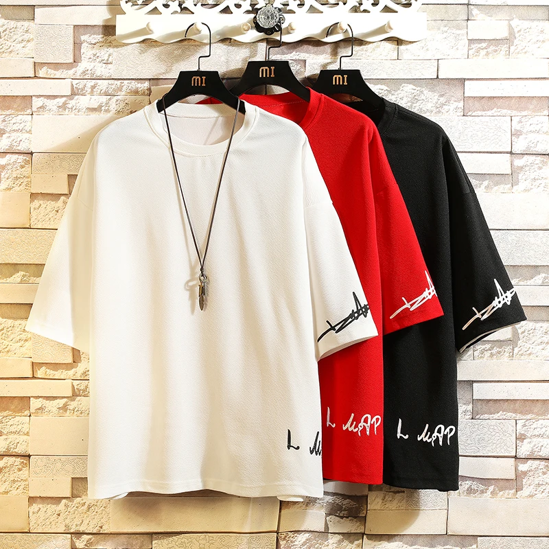Short Sleeve T Shirt Men 2022 Summer Black White Red Japan Tshirt Top Tees Classic Brand Fashion Clothes Oversized M-5XL O NECK | Мужская