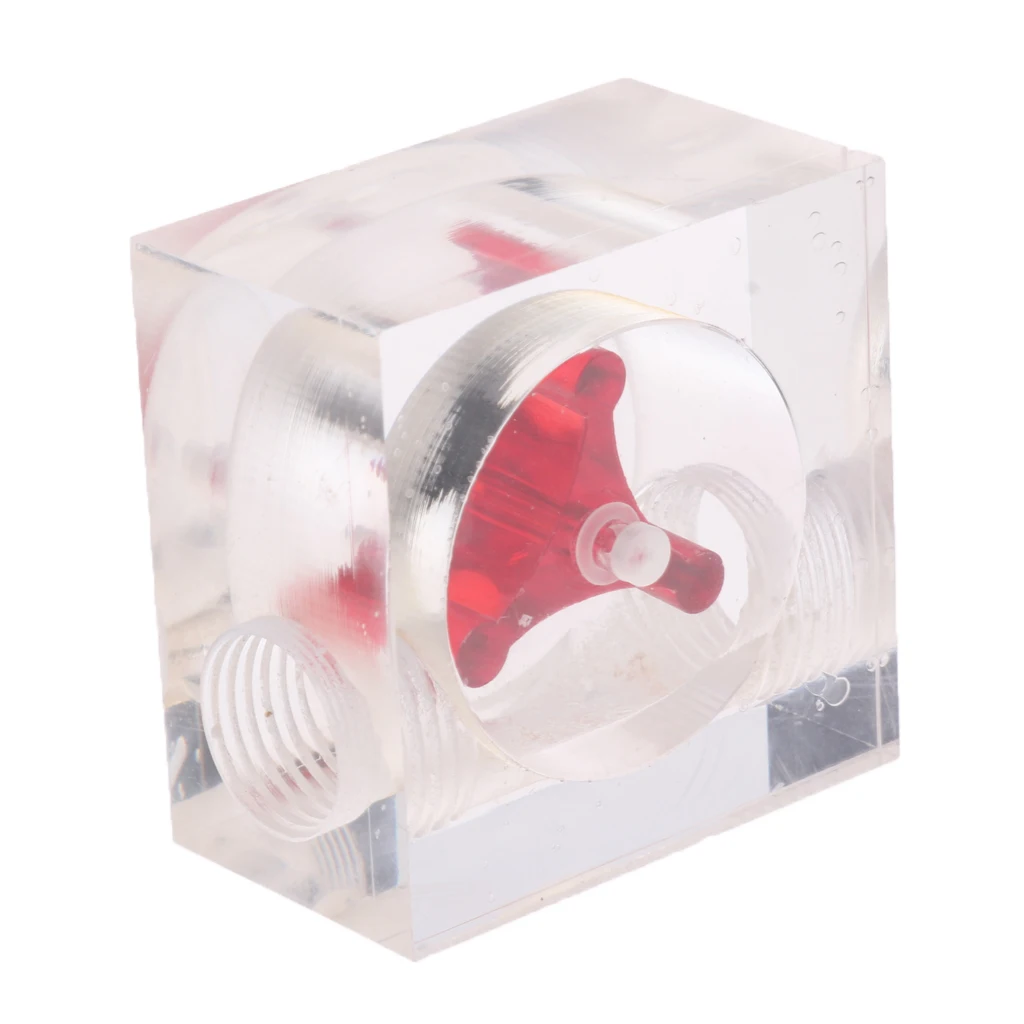 Water Cool Flow Meter Acrylic G1/4 Threaded Flow Indicator 2-Ways Square