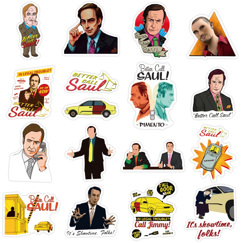 10/30/50 Stück Better Call Saul TV Show Aufkleber DIY Laptop Auto Telefon Gepäck Motor PVC Wasserdicht Graffiti Aufkleber Spielzeug Kinder Aufkleber – Detail 4
