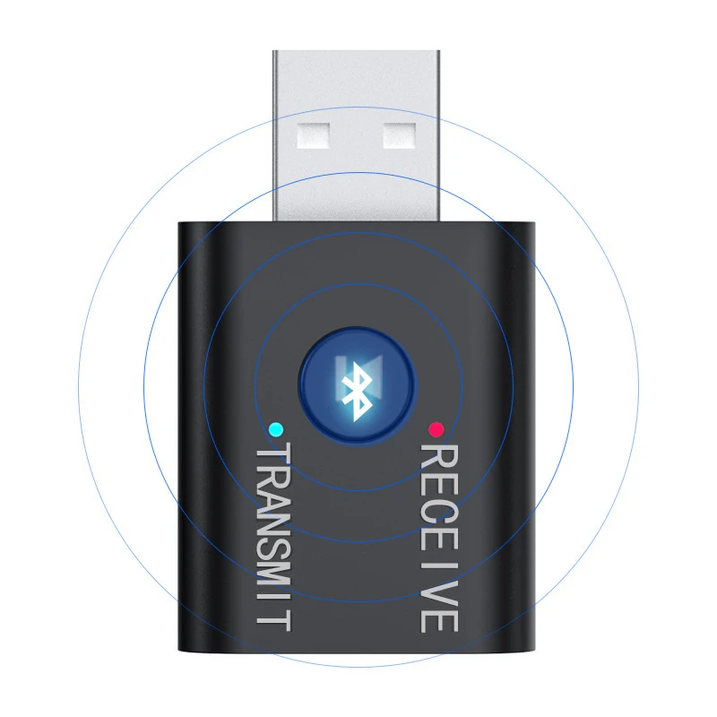 Adaptador de receptor Bluetooth inalámbrico 5,0, Transmisor estéreo, códec de Audio AptX para un sonido más profundo, Cable USB incluido más fuerte