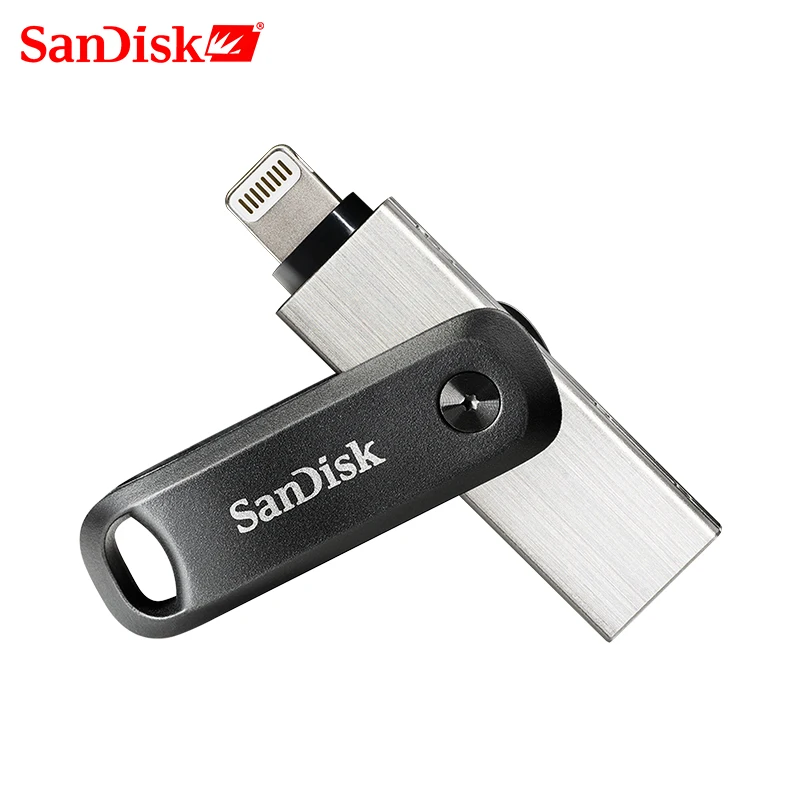 SanDisk USB Flash Drive  iXPand OTG Lightning Connector USB 3.0 Stick 256GB 128GB Metal pen drive MFi For iPhone & iPad SDIX60N best flash drive for iphone