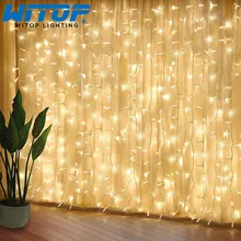 Icicle-String Lights Christmas-Fairy-Lights Garland Outdoor Curtain/garden-Decoration