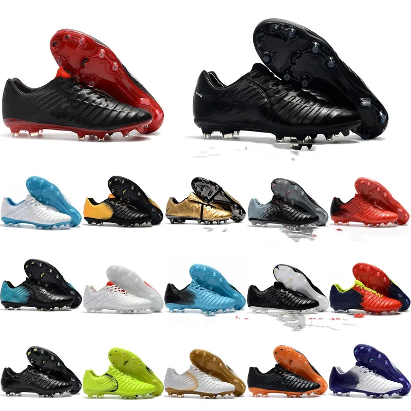 

2019 leather soccer cleats Tiempo Legend VII FG soccer shoes mens Tiempo Totti X Roma football boots scarpe calcio new arrval