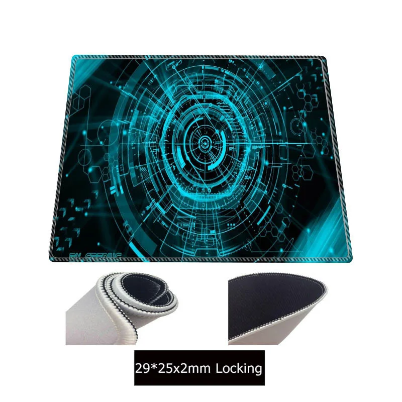 250X290X2MM Laumans Green Light Экстра большой коврик для мыши игровой водонепроницаемый коврик для мыши Противоскользящий натуральный резиновый игровой коврик для мыши с замочком края - Цвет: 250X290X2MM