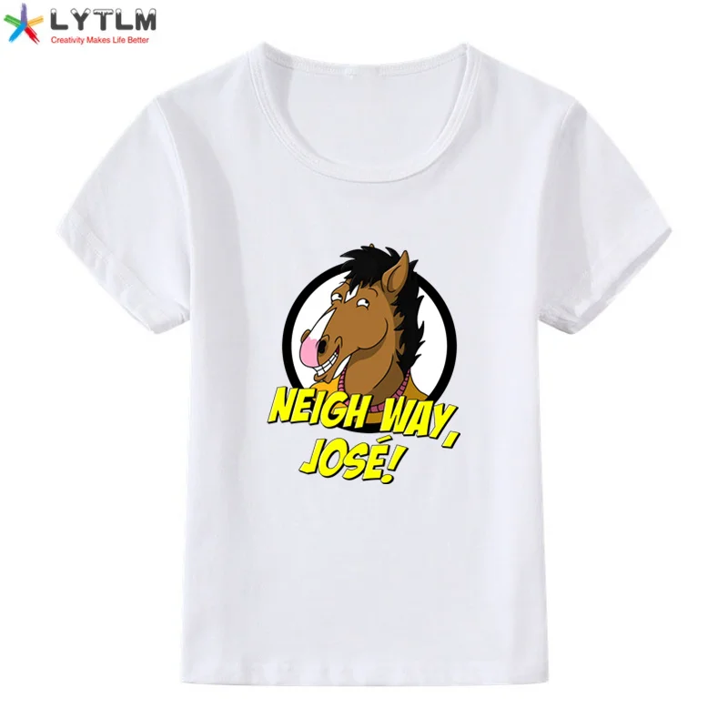LYTLM/топ для девочек, футболка с Конь БоДжек Детская осенняя одежда для маленьких девочек Футболка с реглан для девочек Enfant Garcon roupa infantil Menina