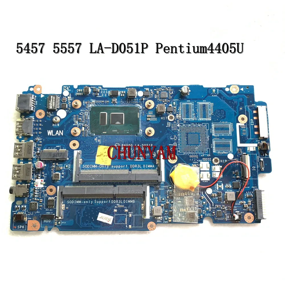 NEW BAV00 LA-D051P Pentium 4405U Processor FOR Inspiron 15 5457 5557 Laptop Motherboard CN-032D60 32D60 Mainboard 100%tested | Компьютеры