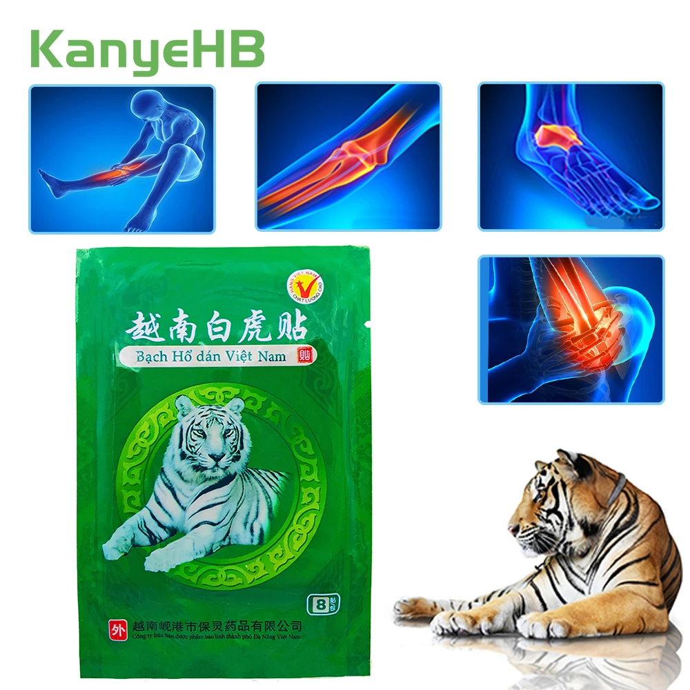

8pcs=1bag Vietnam White Tiger Pain Relief Plaster Muscle Arthritis Back Neck Shoulder Patches H003