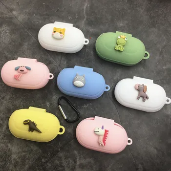 

3D Cute Earphone Case For Samsung Galaxy Buds Plus With Hook Shockproof Bluetooth Ultra Thin Earphone Cover For Galaxy Buds
