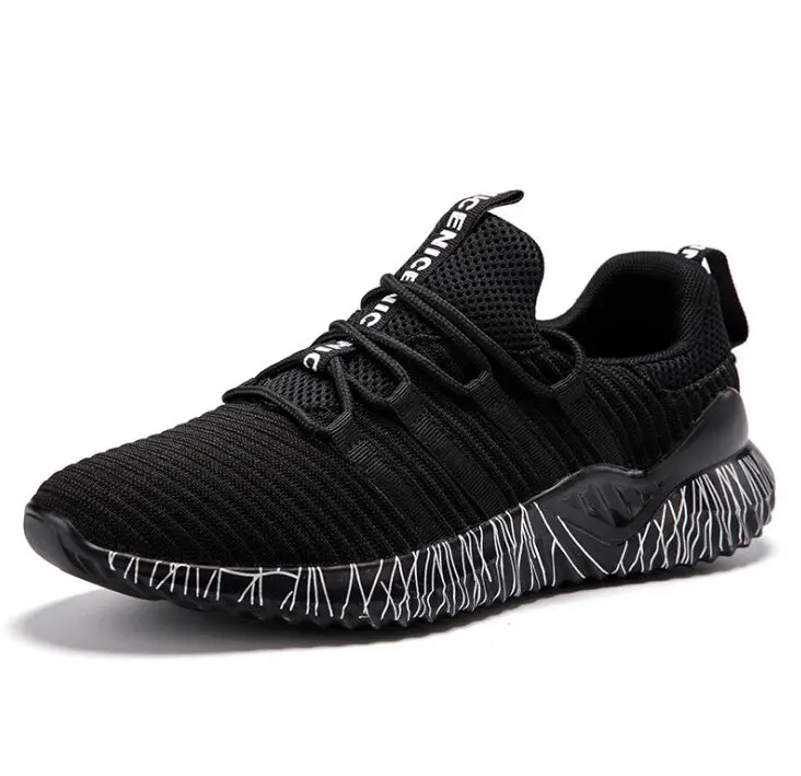 Black A Новинка года; повседневные сетчатые дышащие кроссовки; Chaussure Femme; спортивная обувь на платформе для женщин; zapatos mujer; большие размеры - Цвет: Black A