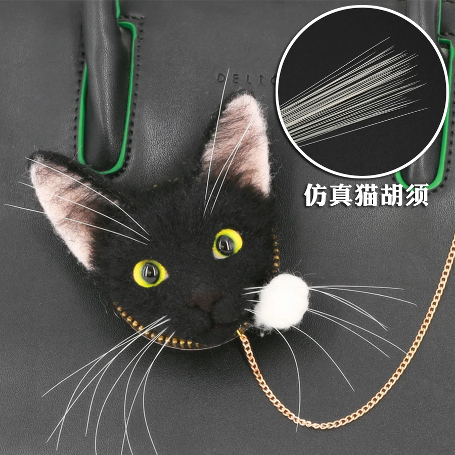 Barbe Artificielle Pour Chat Accessoire De Bricolage En Feutre De Laine Blanc Noir Et Marron Aliexpress