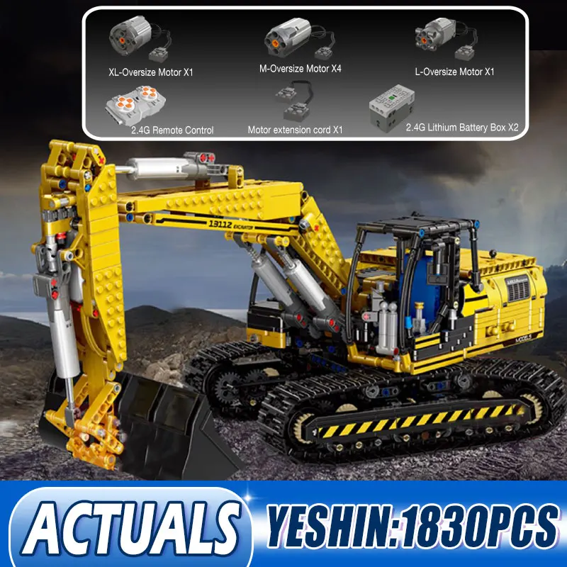 

20007 Technic Car Toys The Motorized Excavator Model Building Blocks Bricks Compatible With Lepining 8043 Kids Christmas Gifts