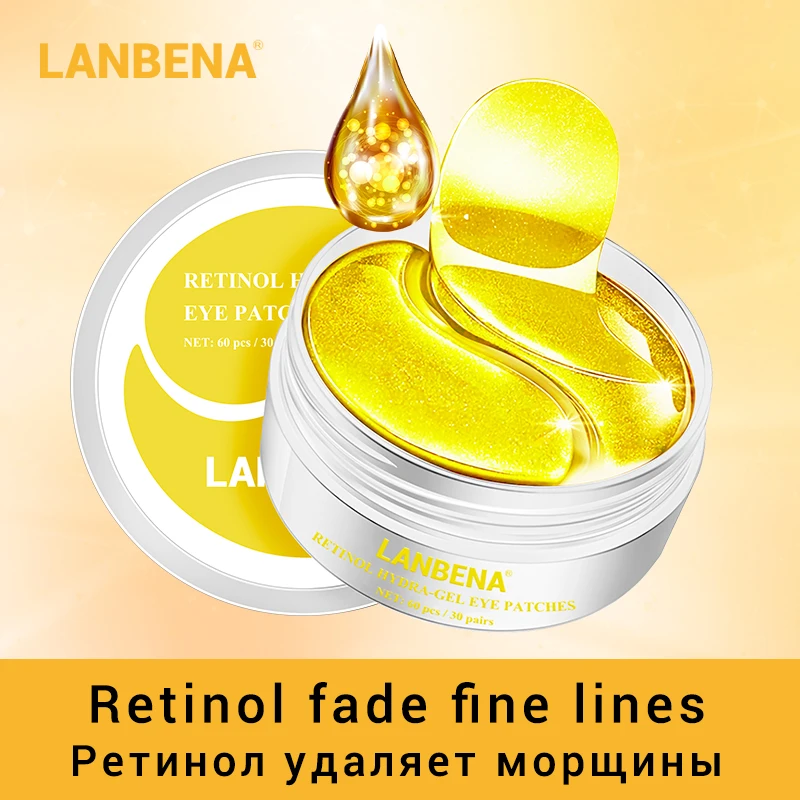 Lanbena 60pcs Collagen Eye Mask Anti Wrinkle Eye Patches Remove Dark Circles Anti Age Eye Bag Moisturizing Eye Care Skin Care