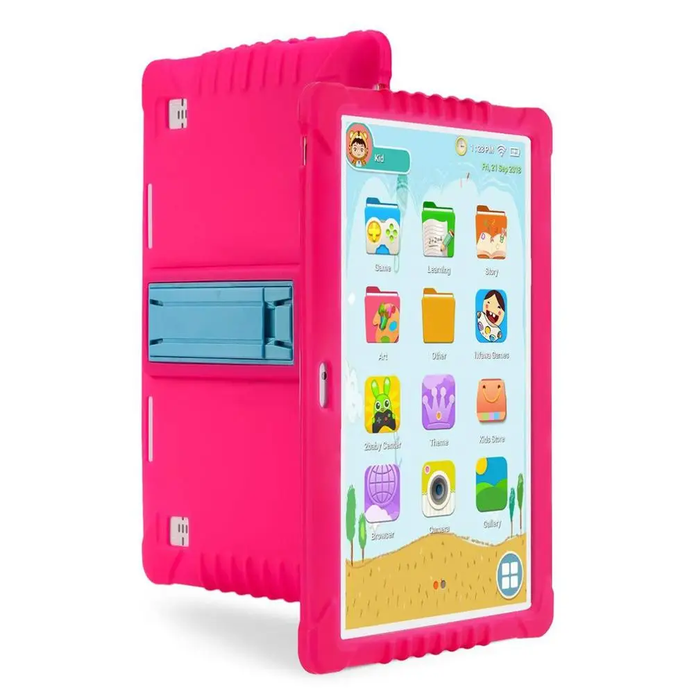 10 дюймов 3g разблокированный четырехъядерный детский планшет ПК Android приложения для обучения компьютер обучающая машина планшет подарок - Цвет: pink  2G 32G  EU