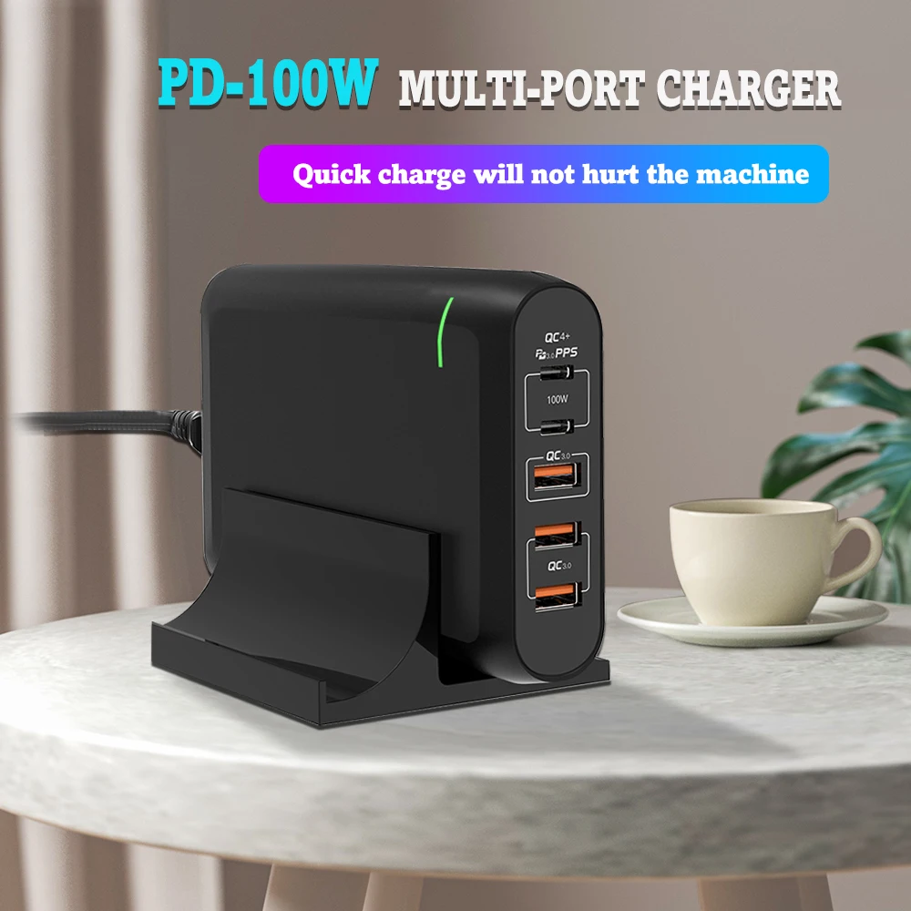 PD 100W многофункциональный Ган двойной Тип USB C быстрая Зарядное устройство для MacBook