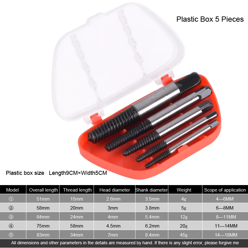 Винт экстрактор сломанной скорости поврежденный Винт экстрактор инструменты сверла руководство набор сломанный болт для удаления легкий набор
