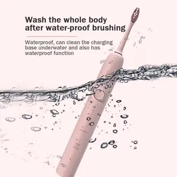

Sonic Electric Toothbrush Rechargeable Waterproof 15 Replaceable Usb Brush Charger Ipx8 For Adult Modes Head Toothbrush D4Q7