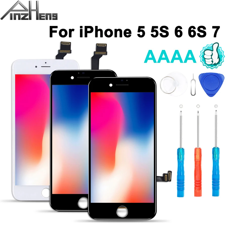 Продажа 2019 100% AAAA 3D сенсорный экран оригинальный ЖК дисплей для iPhone 7 6 6 S 5S 5 ЖК дисплей дигитайзер без битых пикселей Сенсорный экран Замена