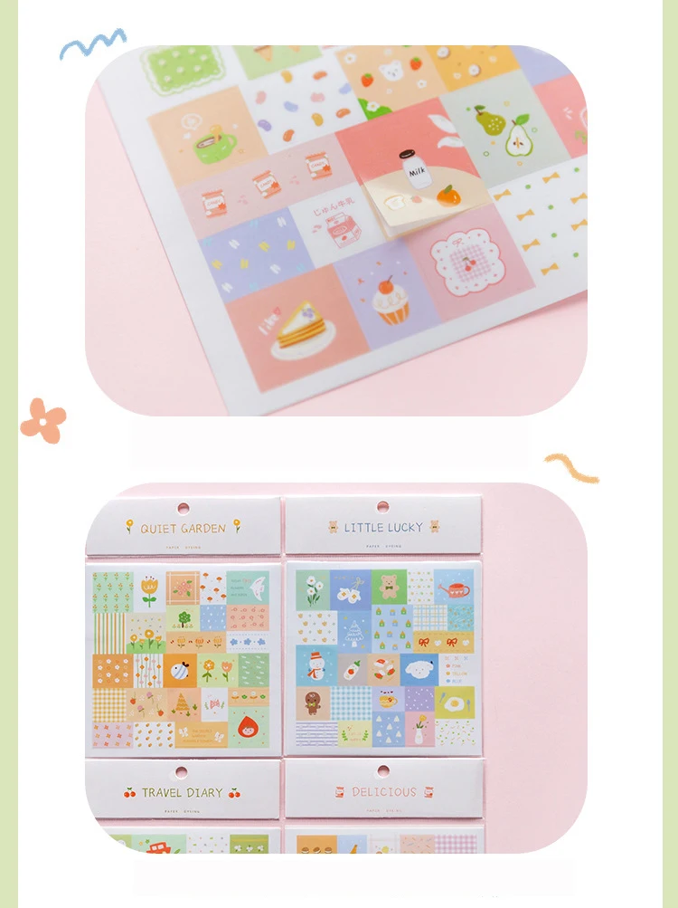 4Pcs/Pack Life is a little sweet series stickers For Kids DIY Diary Scrapbooking Photo Ablums