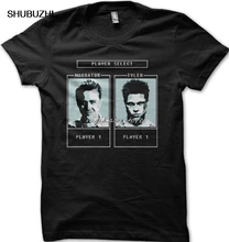 Impressão dos desenhos animados manga curta t camisa frete grátis luta clube tyler durden personagem seleção jogo impresso camiseta