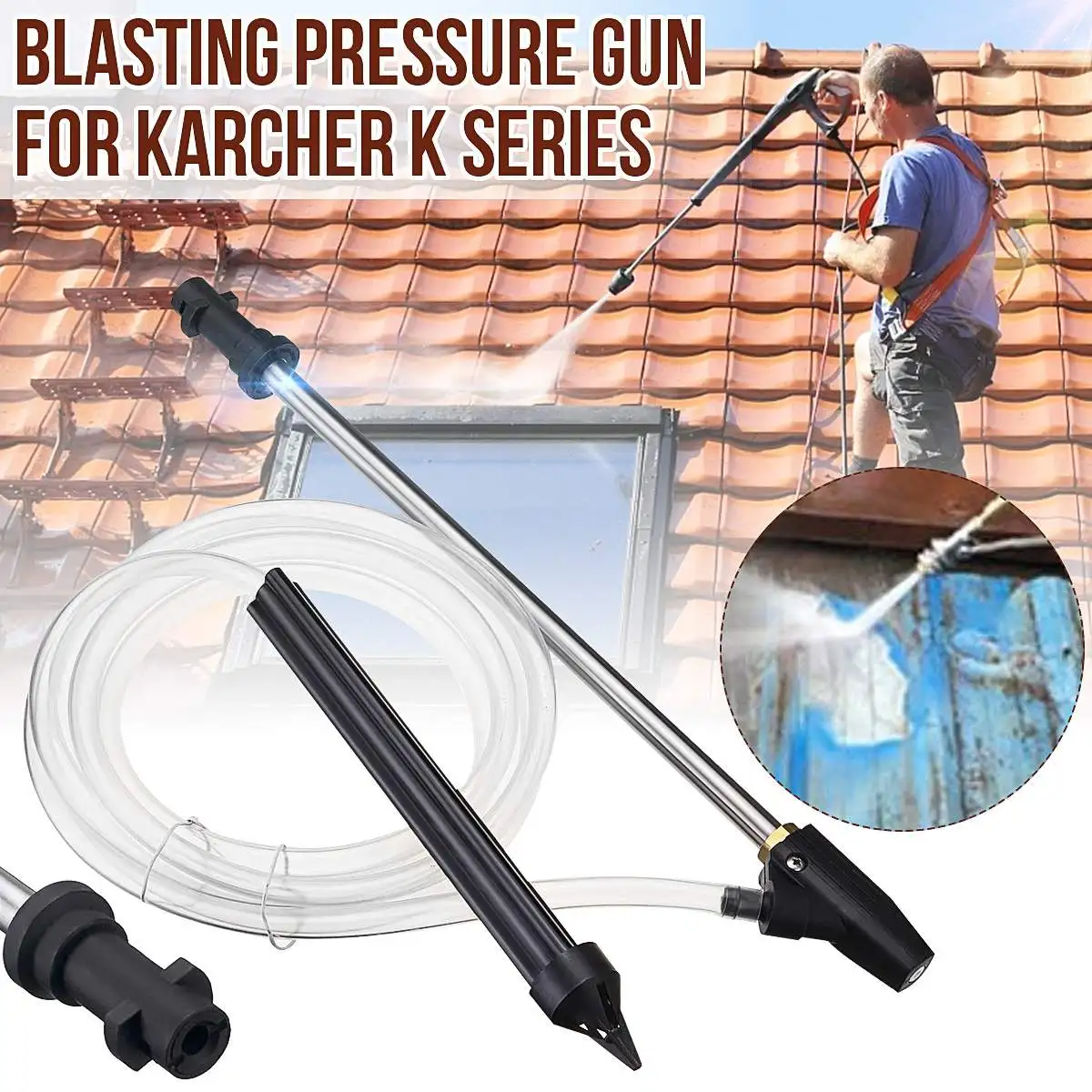 Pistola de Água Jateamento para Karcher Acessórios do Carro Alta Pressão Lavadora Lança Turbo Bico K2-k7 Carro Arruela Areia Molhada Jateamento 4 Lavadora automotiva