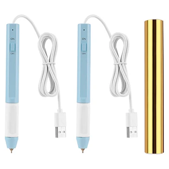 

USB Hot Stamping Pen 0.8mm/1.5mm Heat Resistant Grip Heating Hot Stamping Pen for DIY Leather Handwritten Making Paper Craft