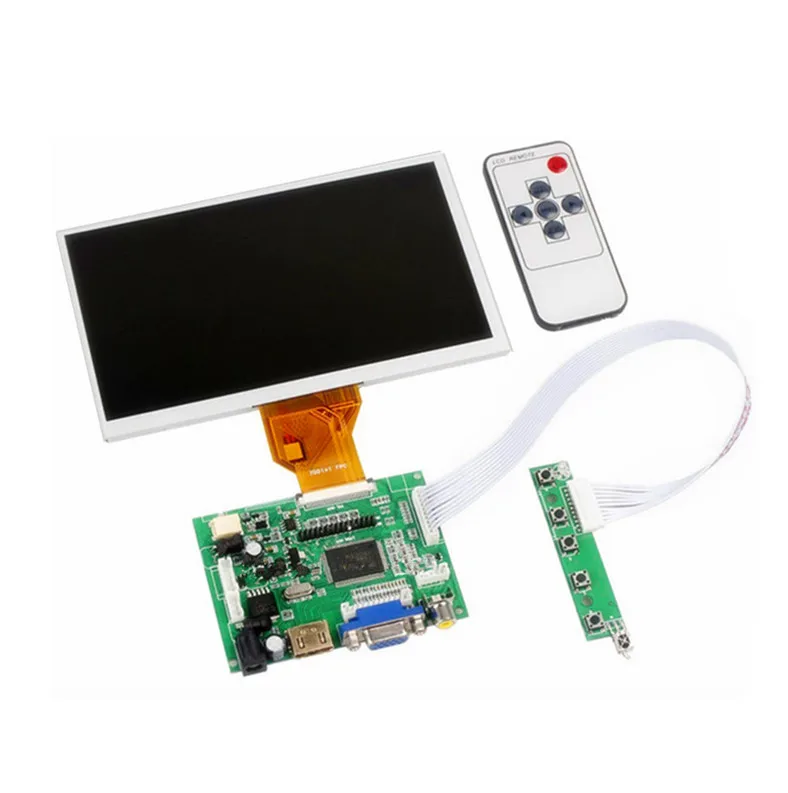  New 7 inch 10.1 Inch LCD Display Module Screen Monitor 1024x600 with HDMI+VGA+2AV Driver Board for 