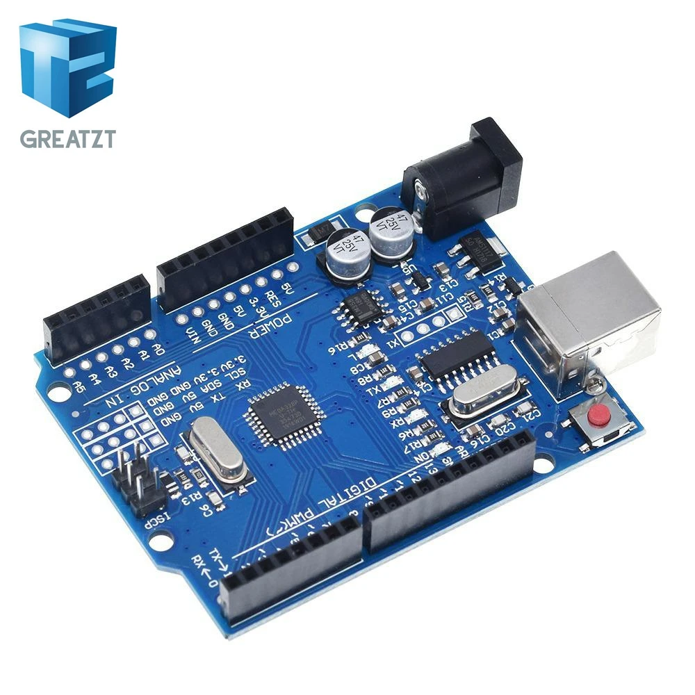 GREATZT высокое качество один набор UNO R3(CH340G) MEGA328P для Arduino UNO R3 ATMEGA328P-AU макетная плата
